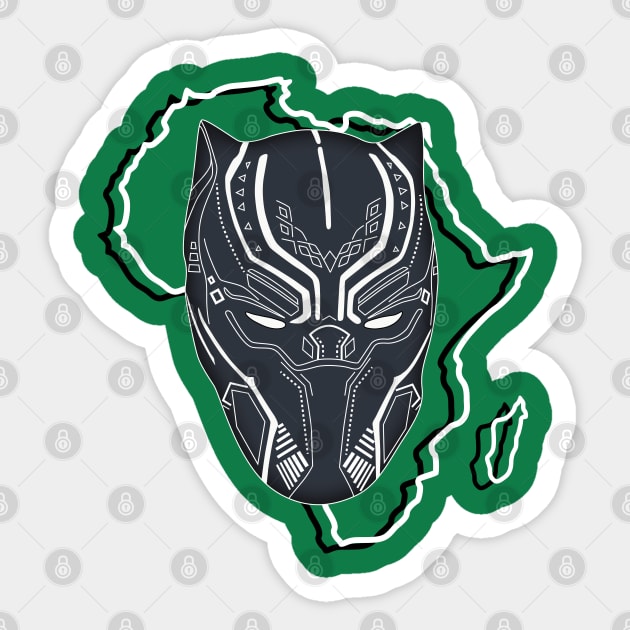 Black Panther Mask Sticker by RafaDiaz